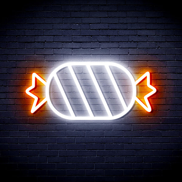 advpro-candy-ultra-bright-led-neon-sign-fnu0180 - White & Orange