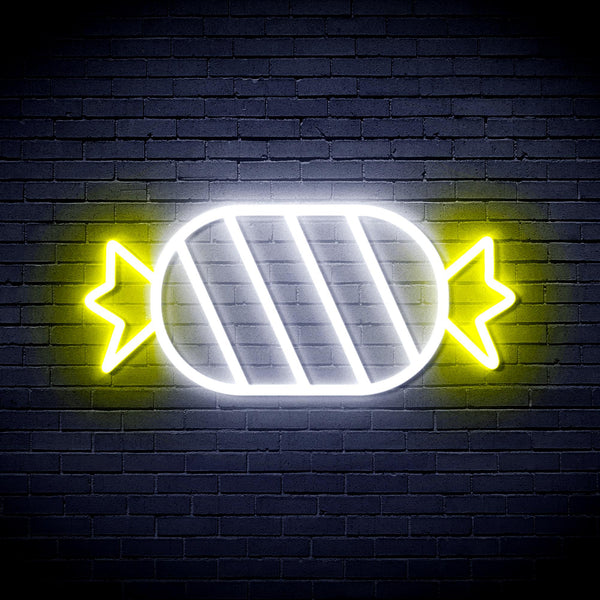advpro-candy-ultra-bright-led-neon-sign-fnu0180 - White & Yellow