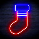 advpro-christmas-sock-ultra-bright-led-neon-sign-fnu0181 - Blue & Red