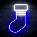 advpro-christmas-sock-ultra-bright-led-neon-sign-fnu0181 - White & Blue