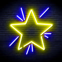 advpro-flashing-star-ultra-bright-led-neon-sign-fnu0183 - Blue & Yellow