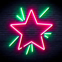 advpro-flashing-star-ultra-bright-led-neon-sign-fnu0183 - Green & Pink
