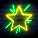 advpro-flashing-star-ultra-bright-led-neon-sign-fnu0183 - Green & Yellow