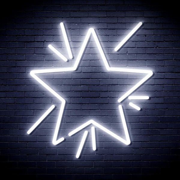 advpro-flashing-star-ultra-bright-led-neon-sign-fnu0183 - White