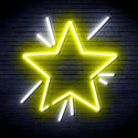 advpro-flashing-star-ultra-bright-led-neon-sign-fnu0183 - White & Yellow