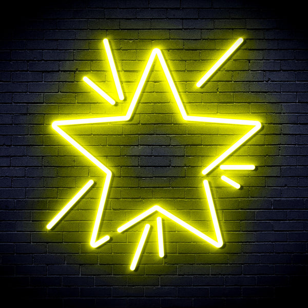 advpro-flashing-star-ultra-bright-led-neon-sign-fnu0183 - Yellow