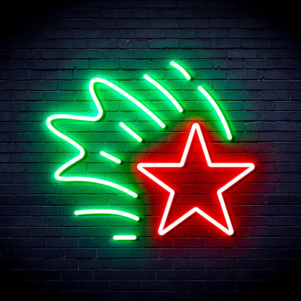 advpro-meteor-ultra-bright-led-neon-sign-fnu0184 - Green & Red
