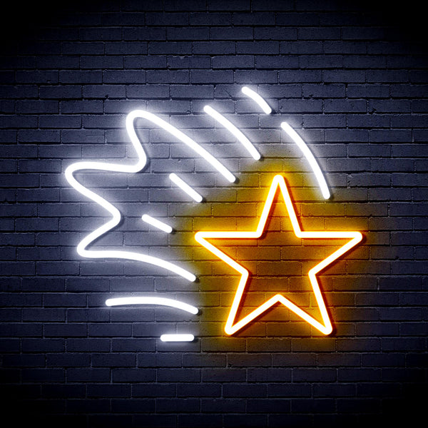 advpro-meteor-ultra-bright-led-neon-sign-fnu0184 - White & Golden Yellow