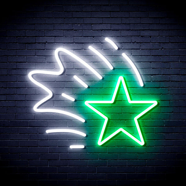 advpro-meteor-ultra-bright-led-neon-sign-fnu0184 - White & Green