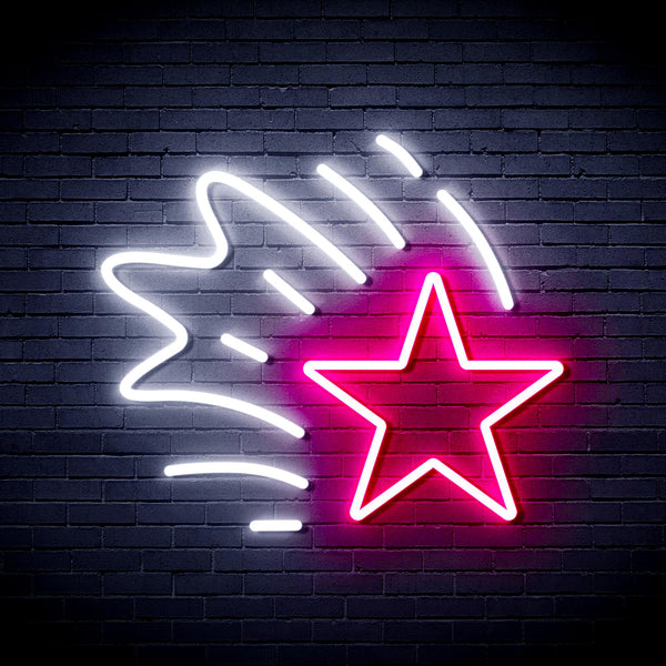 advpro-meteor-ultra-bright-led-neon-sign-fnu0184 - White & Pink