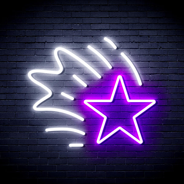advpro-meteor-ultra-bright-led-neon-sign-fnu0184 - White & Purple