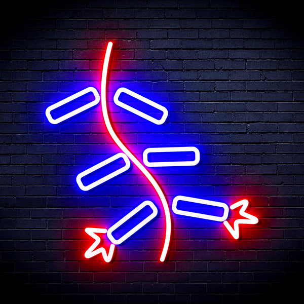 advpro-firecracker-ultra-bright-led-neon-sign-fnu0185 - Red & Blue