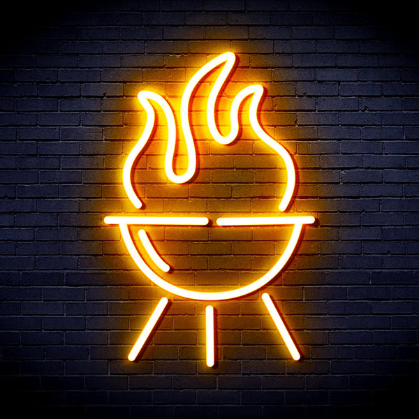 advpro-barbecue-grill-ultra-bright-led-neon-sign-fnu0186 - Golden Yellow