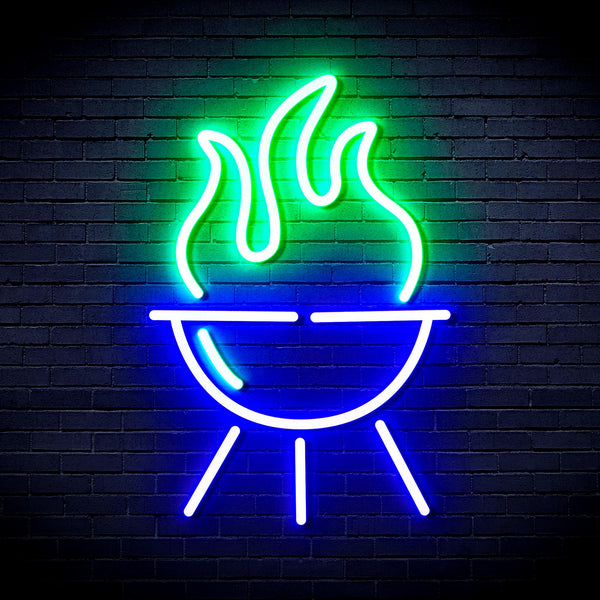 advpro-barbecue-grill-ultra-bright-led-neon-sign-fnu0186 - Green & Blue