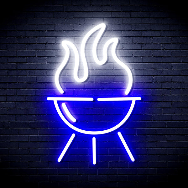 advpro-barbecue-grill-ultra-bright-led-neon-sign-fnu0186 - White & Blue