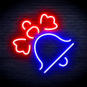 advpro-christmas-bell-with-ribbon-ultra-bright-led-neon-sign-fnu0188 - Blue & Red