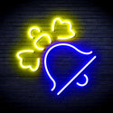advpro-christmas-bell-with-ribbon-ultra-bright-led-neon-sign-fnu0188 - Blue & Yellow