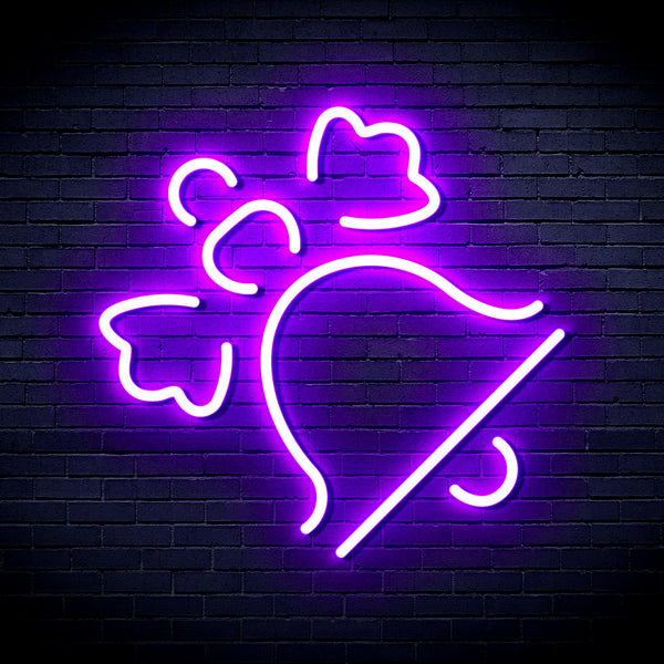 advpro-christmas-bell-with-ribbon-ultra-bright-led-neon-sign-fnu0188 - Purple