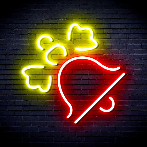 advpro-christmas-bell-with-ribbon-ultra-bright-led-neon-sign-fnu0188 - Red & Yellow