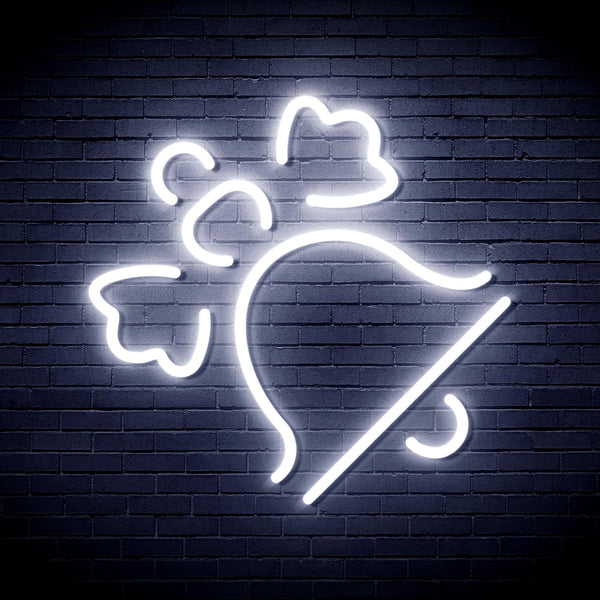 advpro-christmas-bell-with-ribbon-ultra-bright-led-neon-sign-fnu0188 - White