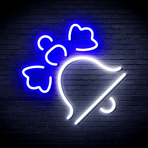 advpro-christmas-bell-with-ribbon-ultra-bright-led-neon-sign-fnu0188 - White & Blue