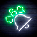 advpro-christmas-bell-with-ribbon-ultra-bright-led-neon-sign-fnu0188 - White & Green