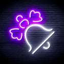 advpro-christmas-bell-with-ribbon-ultra-bright-led-neon-sign-fnu0188 - White & Purple