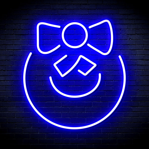 advpro-christmas-bell-with-ribbon-ultra-bright-led-neon-sign-fnu0189 - Blue