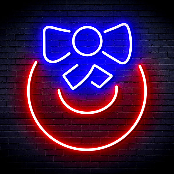 advpro-christmas-bell-with-ribbon-ultra-bright-led-neon-sign-fnu0189 - Blue & Red