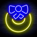 advpro-christmas-bell-with-ribbon-ultra-bright-led-neon-sign-fnu0189 - Blue & Yellow
