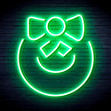 advpro-christmas-bell-with-ribbon-ultra-bright-led-neon-sign-fnu0189 - Green