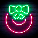 advpro-christmas-bell-with-ribbon-ultra-bright-led-neon-sign-fnu0189 - Green & Pink