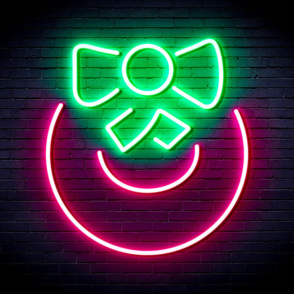 advpro-christmas-bell-with-ribbon-ultra-bright-led-neon-sign-fnu0189 - Green & Pink