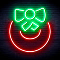 advpro-christmas-bell-with-ribbon-ultra-bright-led-neon-sign-fnu0189 - Green & Red