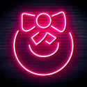 advpro-christmas-bell-with-ribbon-ultra-bright-led-neon-sign-fnu0189 - Pink