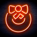 advpro-christmas-bell-with-ribbon-ultra-bright-led-neon-sign-fnu0189 - Orange