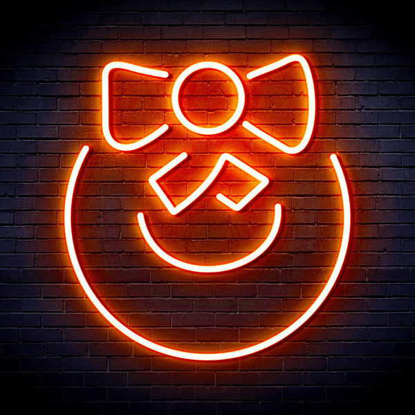 advpro-christmas-bell-with-ribbon-ultra-bright-led-neon-sign-fnu0189 - Orange