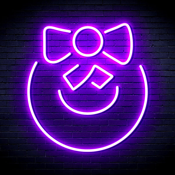 advpro-christmas-bell-with-ribbon-ultra-bright-led-neon-sign-fnu0189 - Purple