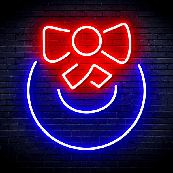 advpro-christmas-bell-with-ribbon-ultra-bright-led-neon-sign-fnu0189 - Red & Blue