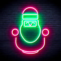 advpro-cute-santa-claus-ultra-bright-led-neon-sign-fnu0193 - Green & Pink