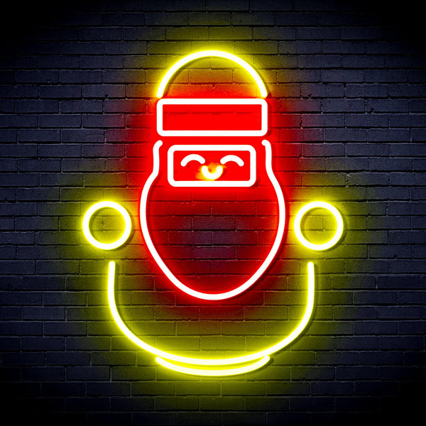 advpro-cute-santa-claus-ultra-bright-led-neon-sign-fnu0193 - Red & Yellow