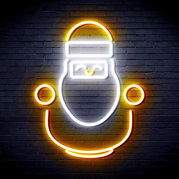 advpro-cute-santa-claus-ultra-bright-led-neon-sign-fnu0193 - White & Golden Yellow