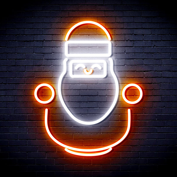 advpro-cute-santa-claus-ultra-bright-led-neon-sign-fnu0193 - White & Orange