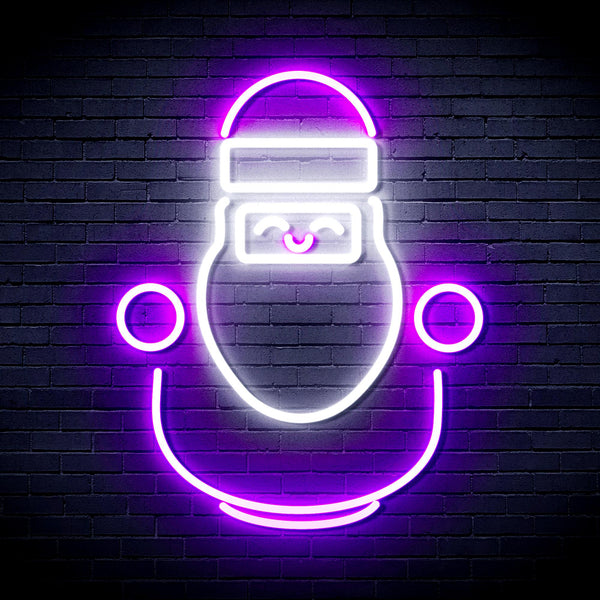 advpro-cute-santa-claus-ultra-bright-led-neon-sign-fnu0193 - White & Purple