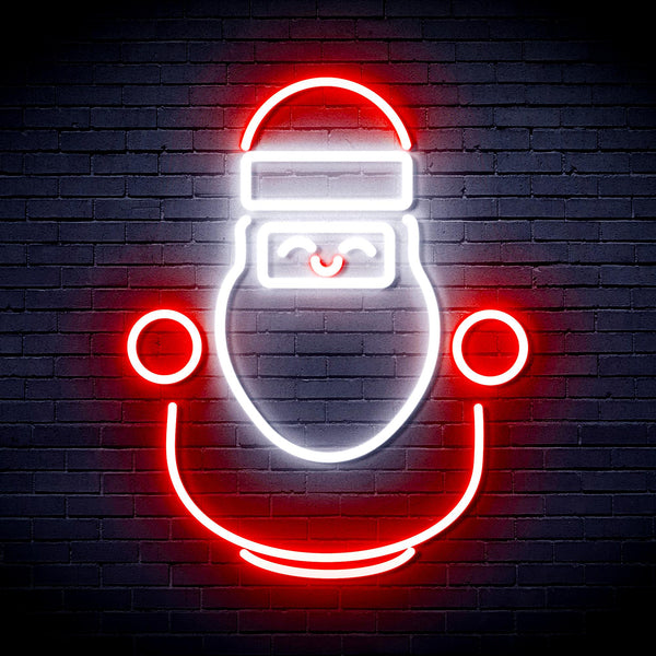 advpro-cute-santa-claus-ultra-bright-led-neon-sign-fnu0193 - White & Red