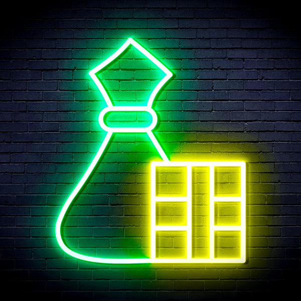 advpro-christmas-decoration-ultra-bright-led-neon-sign-fnu0195 - Green & Yellow