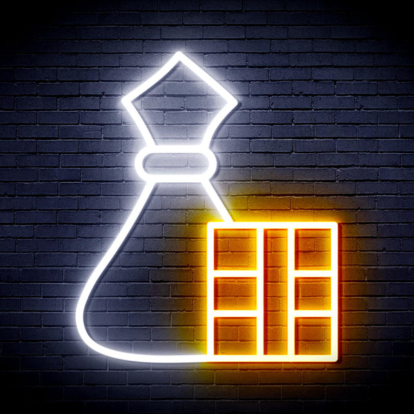advpro-christmas-decoration-ultra-bright-led-neon-sign-fnu0195 - White & Golden Yellow