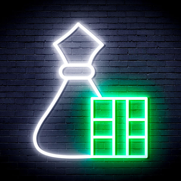advpro-christmas-decoration-ultra-bright-led-neon-sign-fnu0195 - White & Green