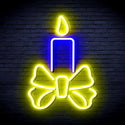 advpro-candle-ultra-bright-led-neon-sign-fnu0196 - Blue & Yellow
