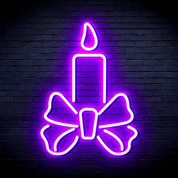 advpro-candle-ultra-bright-led-neon-sign-fnu0196 - Purple